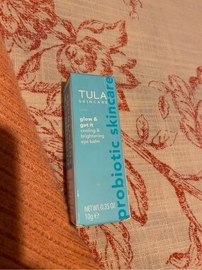 Tula Eye Balm in Aqua and Yellow Box